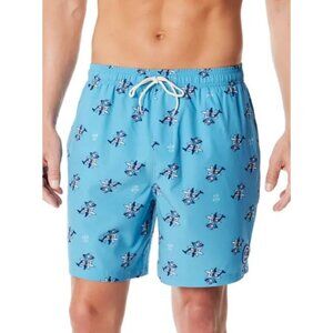 Life is Good Jake Adirondack Blue Swim Trunks Mens Large UPF 50+ Built in Brief